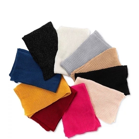 New Style & Co Solid Ribbed Muffler Scarf metallic grey - Picture 3 of 6